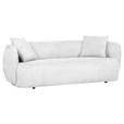 BIGSOFA in Flachgewebe Weiß  - Schwarz/Weiß, KONVENTIONELL, Kunststoff/Textil (228/73/103cm) - Ambia Home