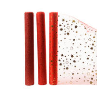 DEKOSTOFF per lfm transparent  - Rot, KONVENTIONELL, Kunststoff (0,01/35/200cm)