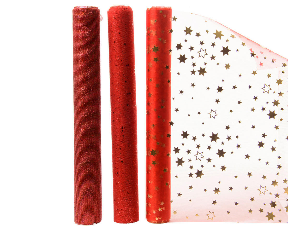 DEKOSTOFF per lfm transparent  - Rot, KONVENTIONELL, Kunststoff (0,01/35/200cm)