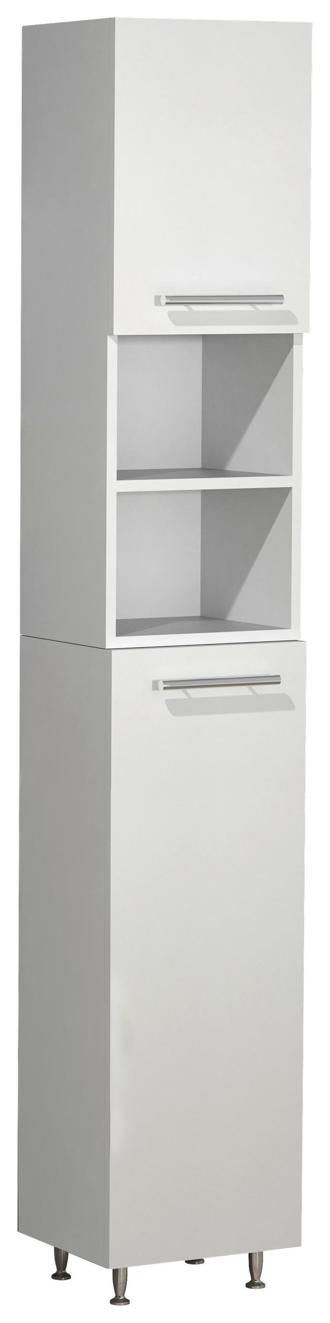 HOCHSCHRANK 30/170/25 cm  - Silberfarben/Weiß, MODERN, Holzwerkstoff/Kunststoff (30/170/25cm) - MID.YOU