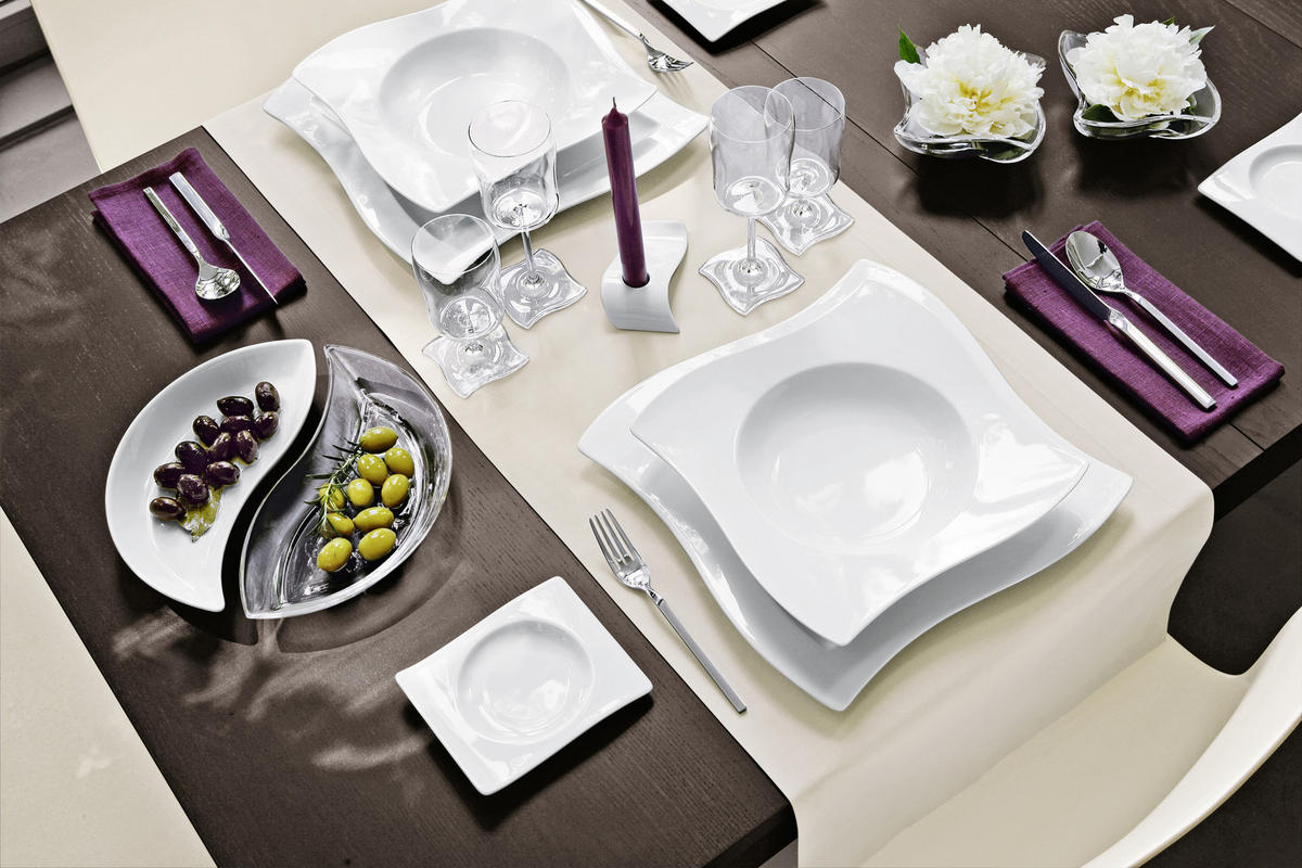 MĚLKÝ TALÍŘ, keramika, 27/27 cm - bílá, Design, keramika (27/27cm) - Villeroy & Boch