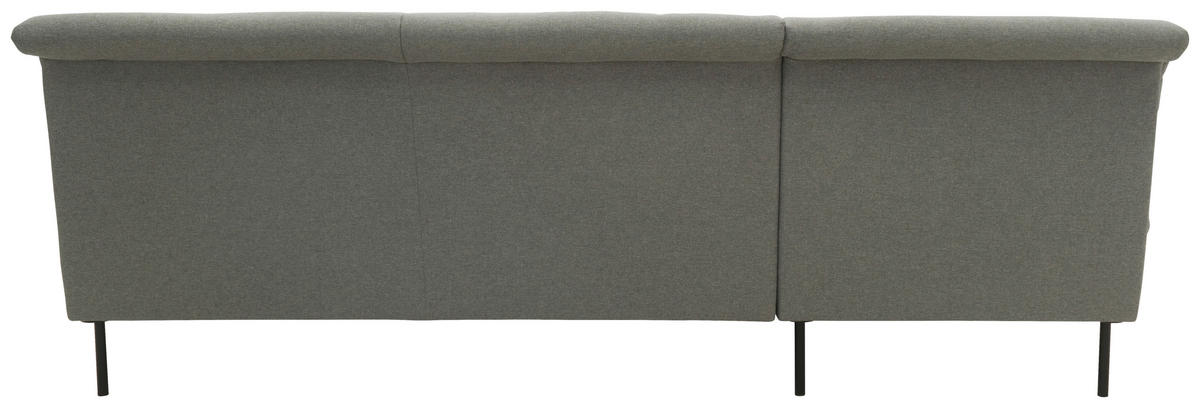 ECKSOFA in Webstoff Graubraun  168/274 cm  - Graubraun/Schwarz, Design, Textil/Metall (168/274cm) - LOOKS by W.Joop