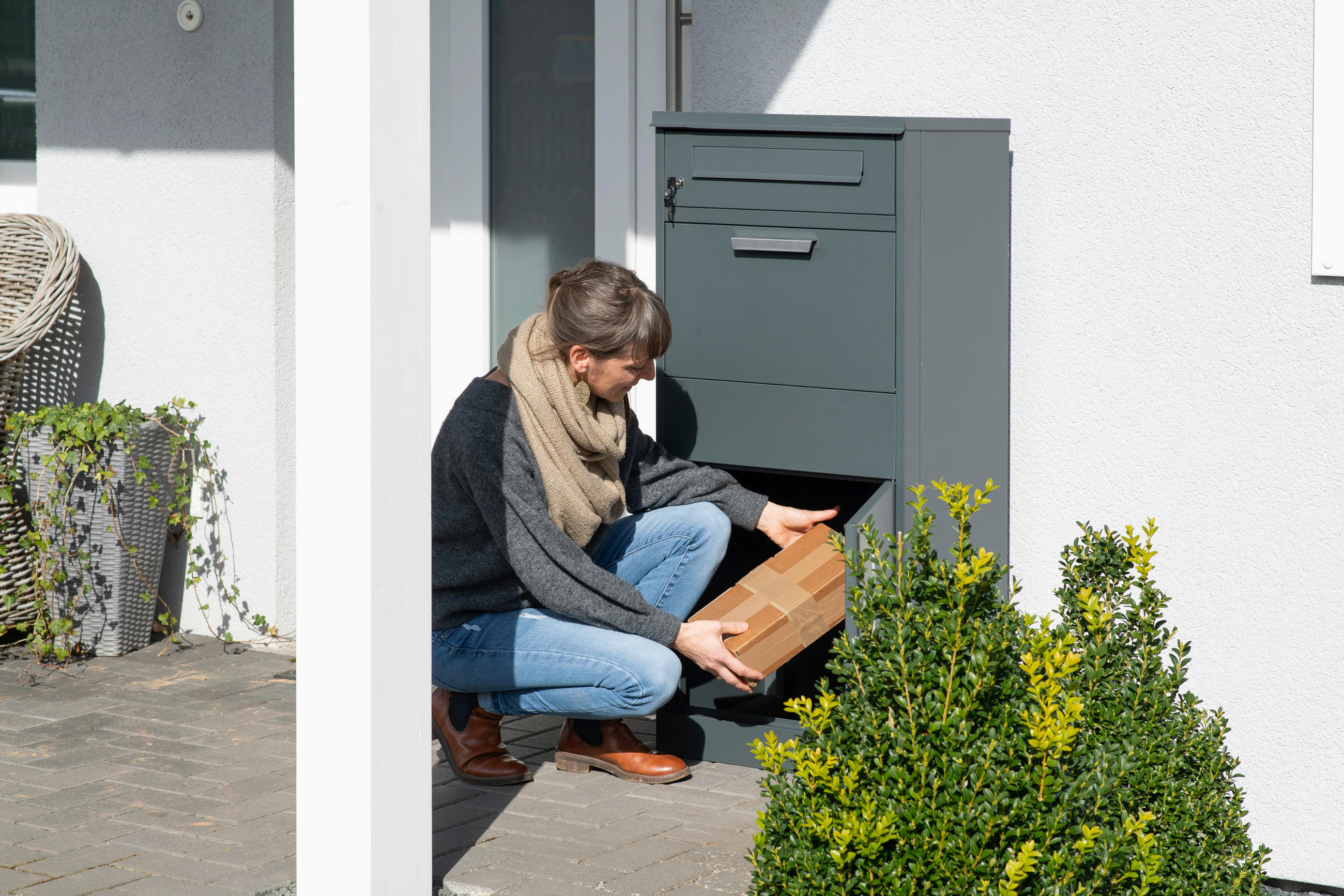 PAKETBOX  - Anthrazit, KONVENTIONELL, Metall (37/50/112cm)