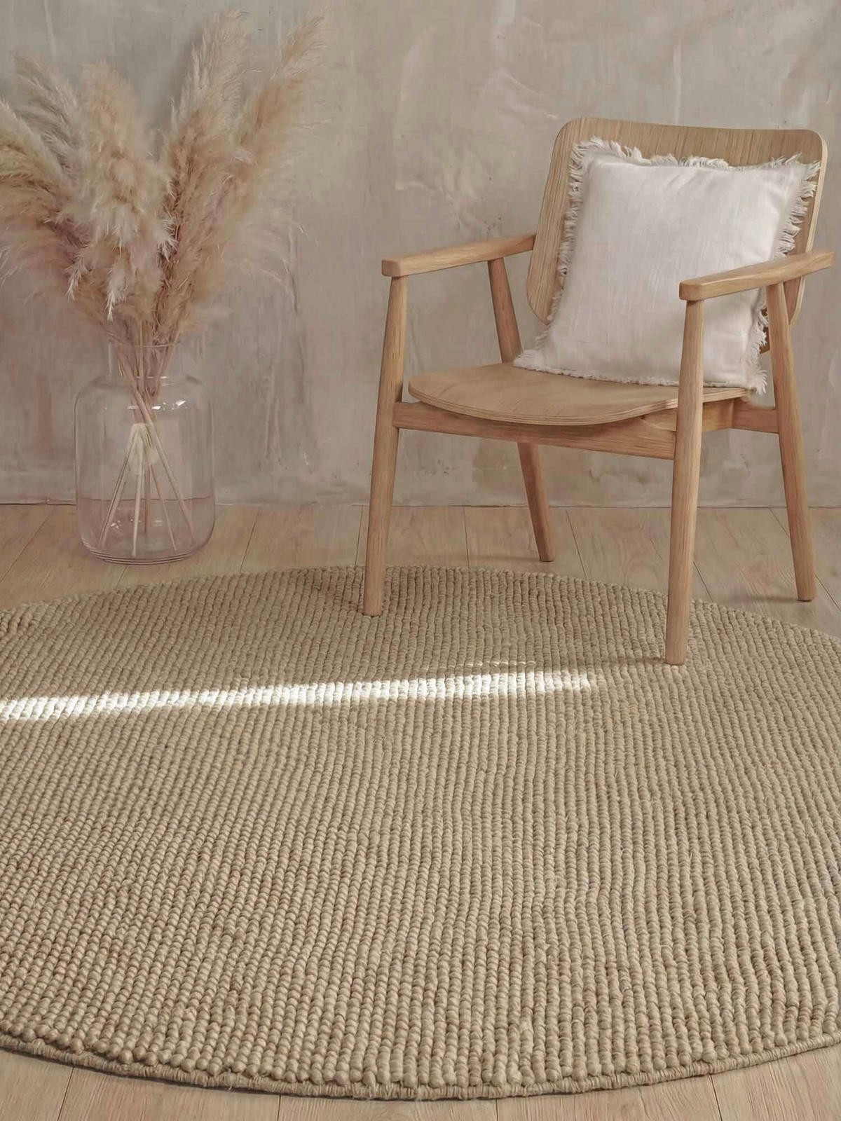 WOLLTEPPICH 200 cm Richmond Beige, Beigebraun rund  - Beige/Beigebraun, KONVENTIONELL, Textil (200cm) - Ted Baker