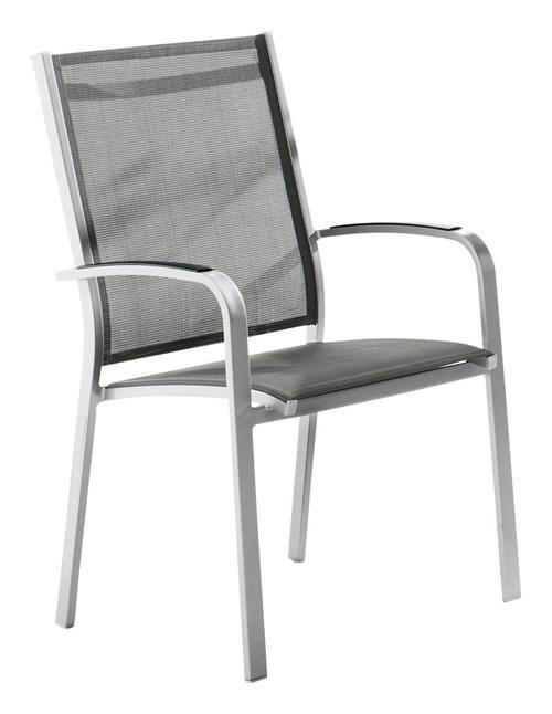 STAPELSESSEL Aluminium Graphitfarben, Grau  - Graphitfarben/Grau, Basics, Textil/Metall (61/98/57cm) - Sieger