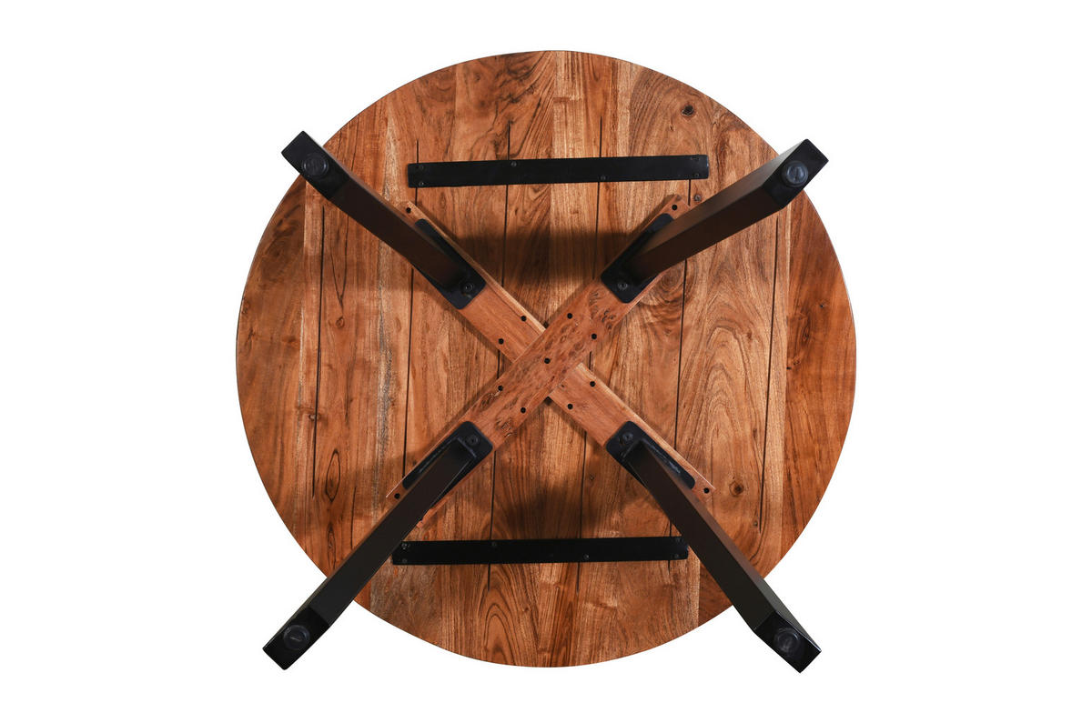 ESSTISCH in Holz, Metall 100/100/76 cm  - Schwarz/Braun, LIFESTYLE, Holz/Metall (100/100/76cm) - MID.YOU
