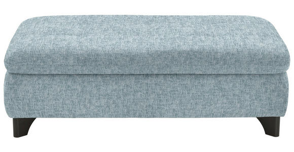 HOCKER in Textil Pastellblau  - Pastellblau/Schwarz, KONVENTIONELL, Textil/Metall (60/45/60cm) - Carryhome