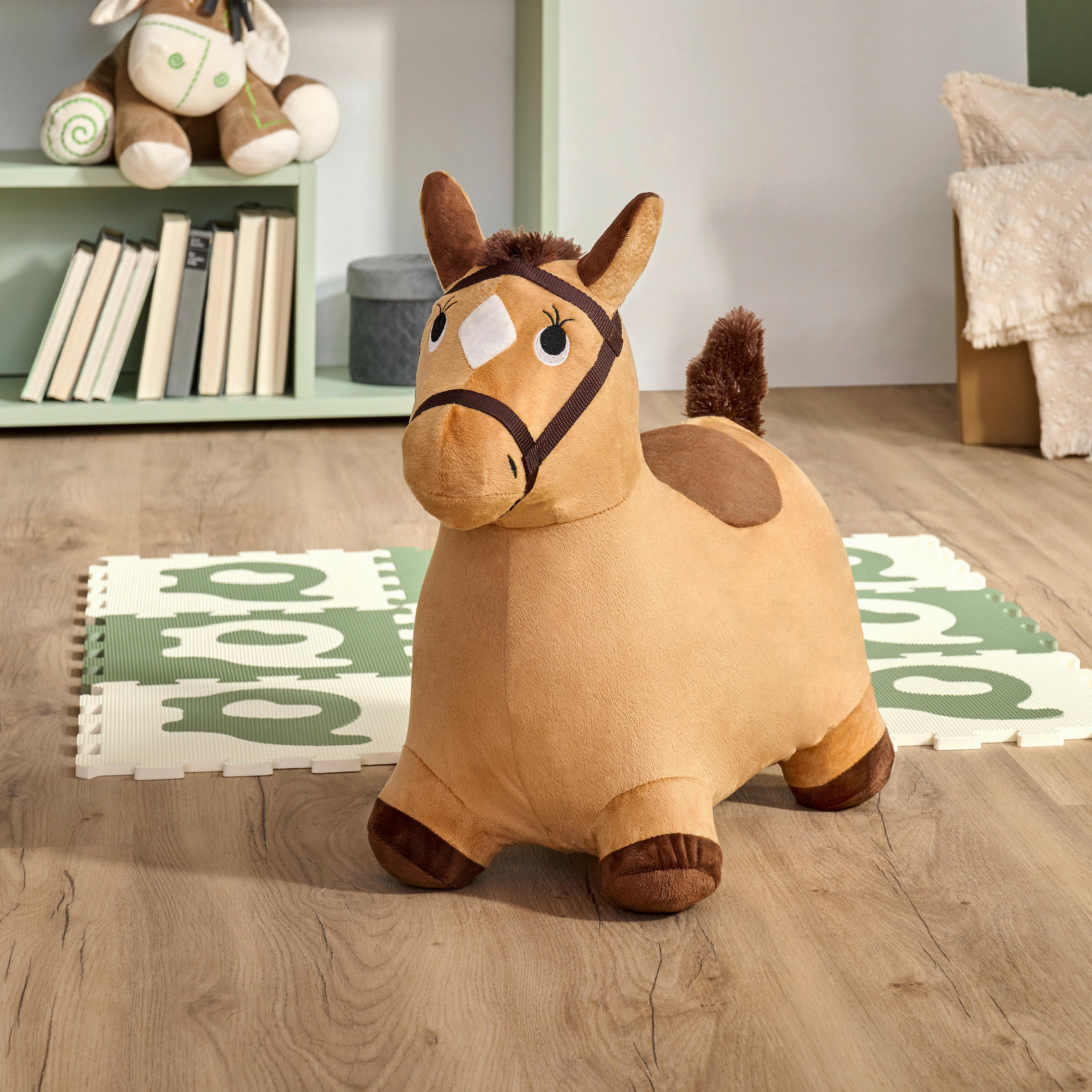 SKÁKACÍ ZVÍŘÁTKO - tmavě hnědá/hnědá, Basics, textil/plast (56/28/48,5cm) - My Baby Lou