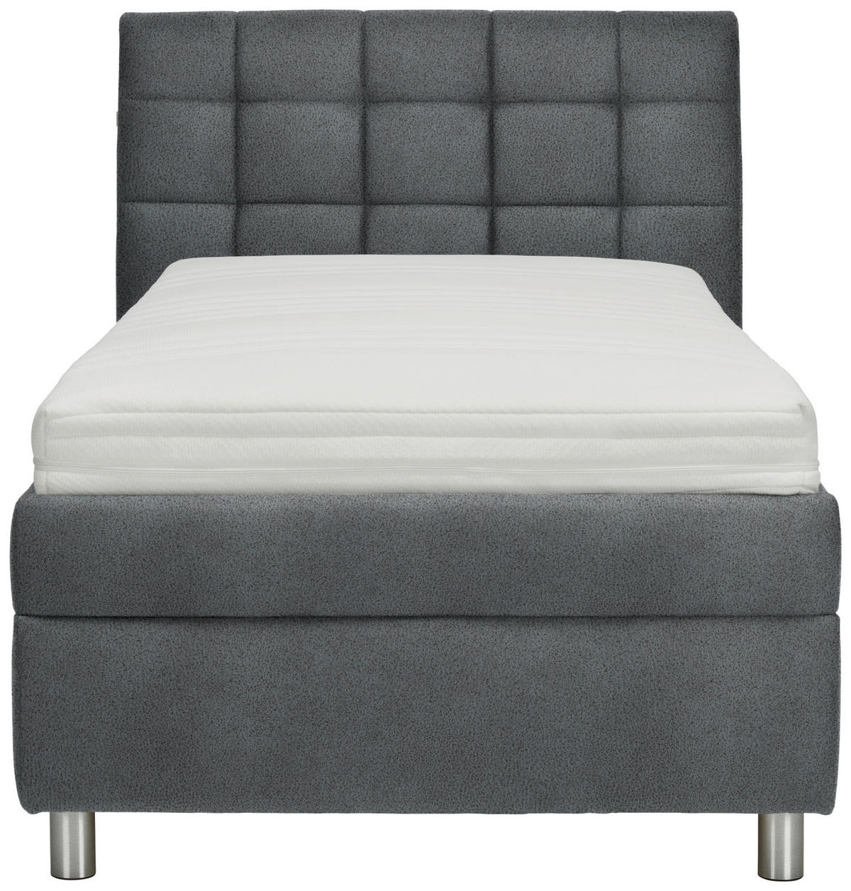 POLSTERBETT Matratze, Lattenrost Dunkelgrau 140/200 cm  - Dunkelgrau/Silberfarben, KONVENTIONELL, Holz/Textil (140/200cm) - Esposa