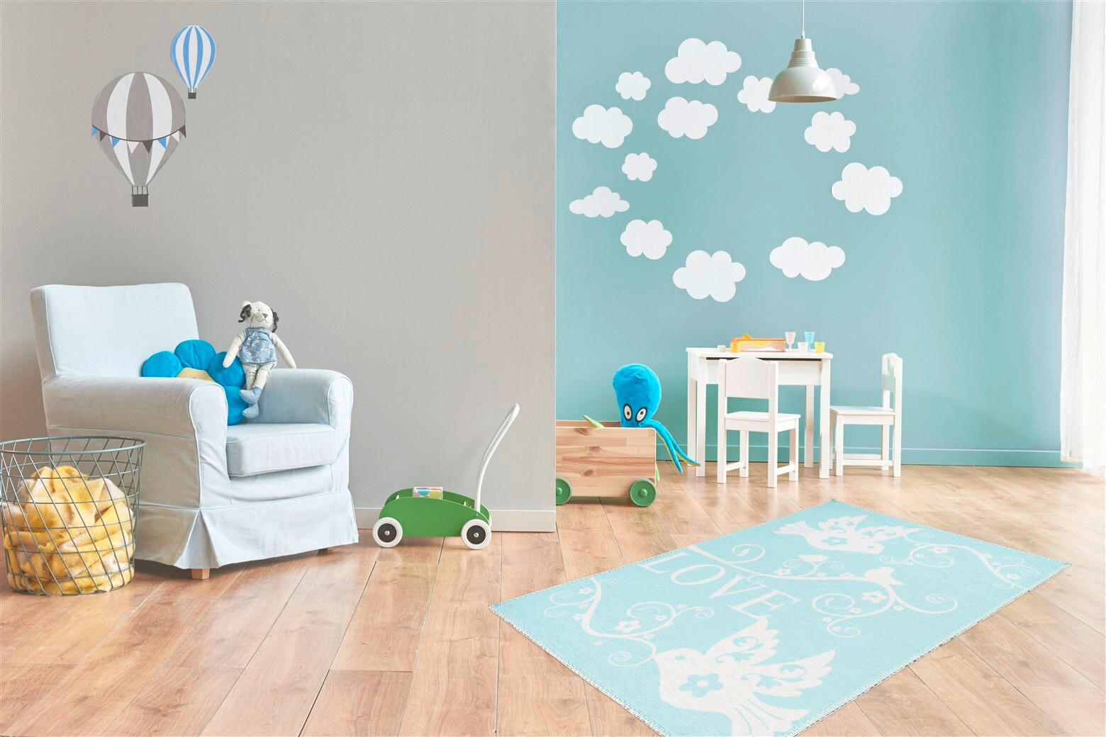 KINDERTEPPICH 120/180 cm  - Mintgrün, Design, Textil (120/180cm) - Novel