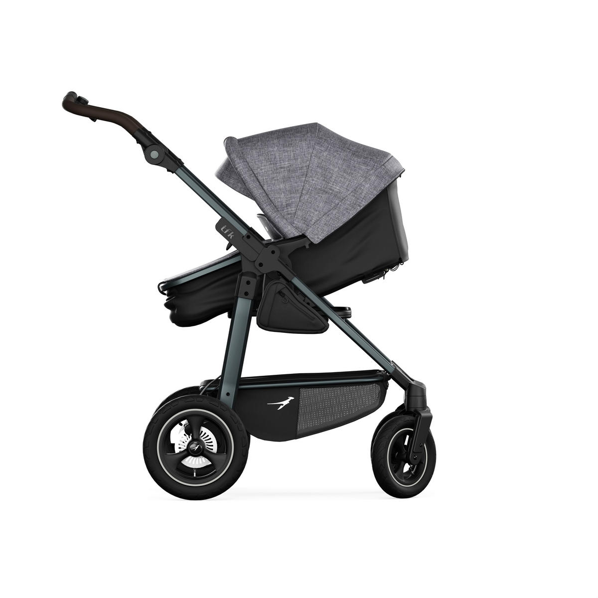 KOMBIKINDERWAGEN mono4 2-in-1 Kombikinderwagen  - Schwarz/Grau, Basics, Textil/Metall (57/111/108cm) - TFK
