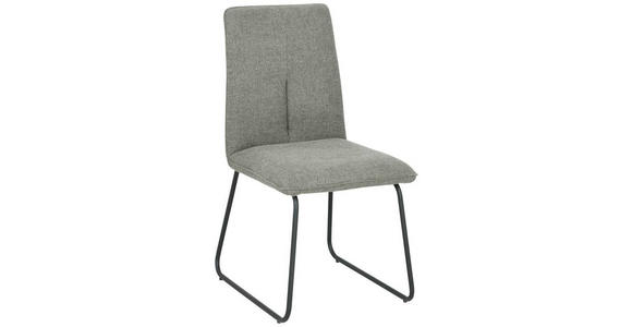STUHL in Eisen Leinenoptik Metall, Textil - Schwarz/Grau, Design, Textil/Metall (48/86/59cm) - Xora