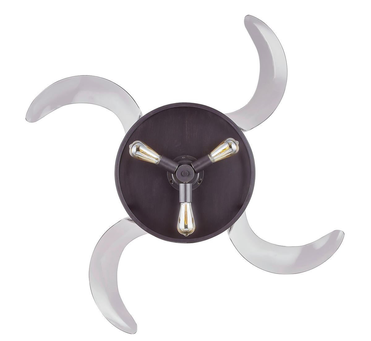 DECKENVENTILATOR  122/41 cm    - Transparent/Schwarz, Basics, Kunststoff/Metall (122/41cm) - P & B