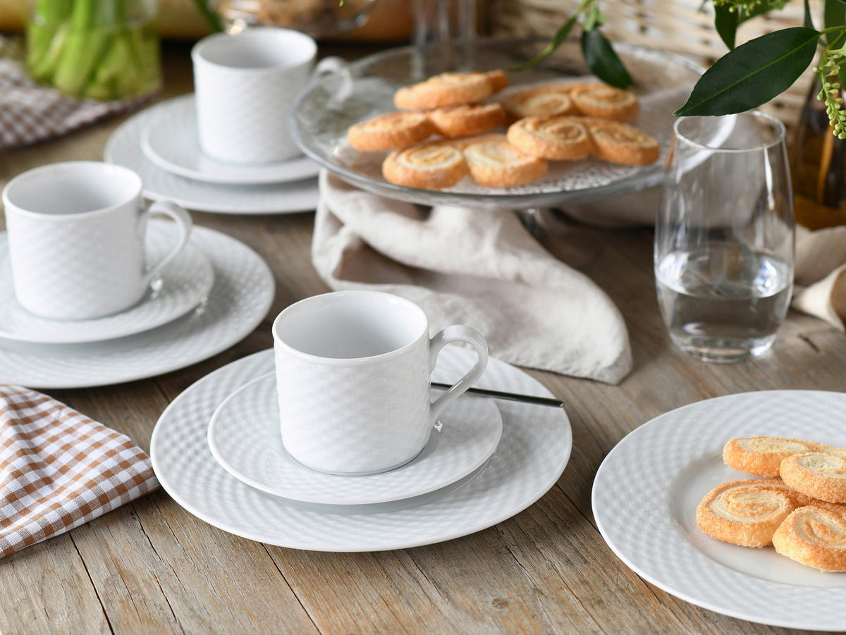 KAFFEESERVICE POLO 18-teilig  - Weiß, Basics, Keramik - Creatable