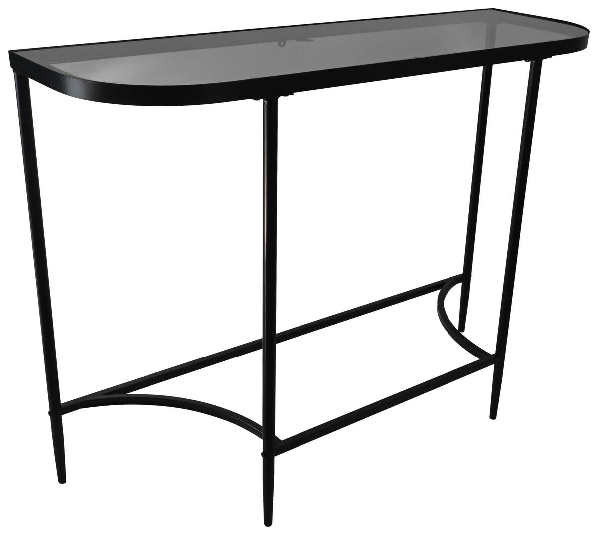 KONSOLENTISCH Schwarz  - Schwarz, Design, Glas/Metall (110/35/80cm) - Xora