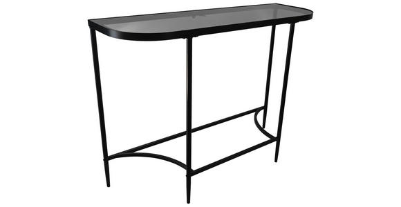 KONSOLENTISCH Schwarz  - Schwarz, Design, Glas/Metall (110/35/80cm) - Xora