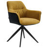 ARMLEHNSTUHL  in Eisen Webstoff  - Gelb/Anthrazit, Design, Textil/Metall (61.5/83.5/63cm) - Novel