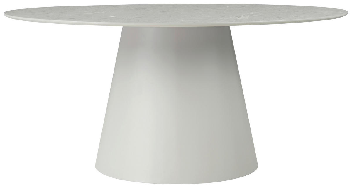 ESSTISCH oval Hellgrau  - Hellgrau, MODERN, Holzwerkstoff (160/75/90cm) - Livetastic