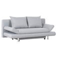 SCHLAFSOFA Flachgewebe Hellgrau  - Chromfarben/Hellgrau, Design, Kunststoff/Textil (194/73/91cm) - Xora