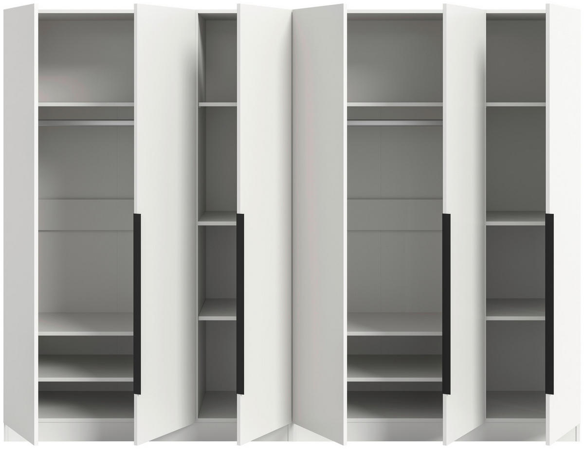 DREHTÜRENSCHRANK  in Weiß  - Schwarz/Weiß, MODERN, Holzwerkstoff (240/181/52cm) - MID.YOU