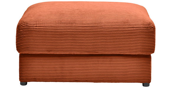 HOCKER in Textil Terracotta  - Terracotta/Schwarz, MODERN, Kunststoff/Textil (100/47/80cm) - Carryhome