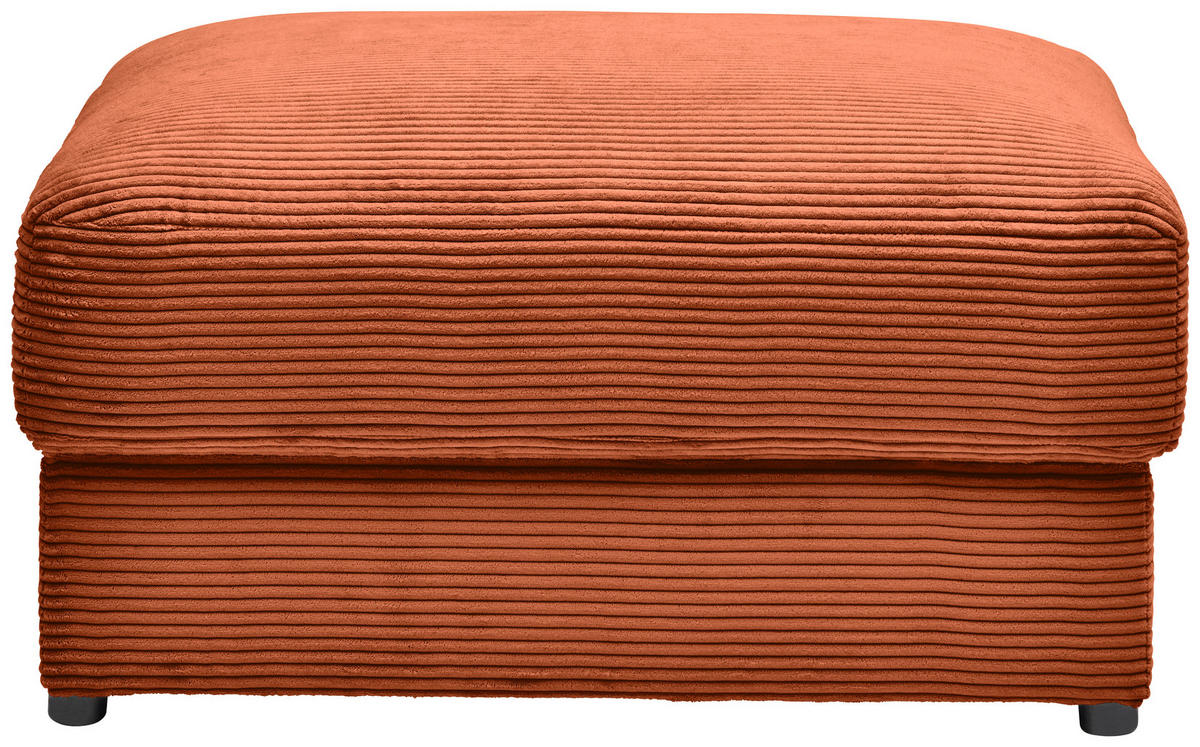 HOCKER in Textil Terracotta  - Terracotta/Schwarz, Modern, Kunststoff/Textil (100/47/80cm) - Carryhome