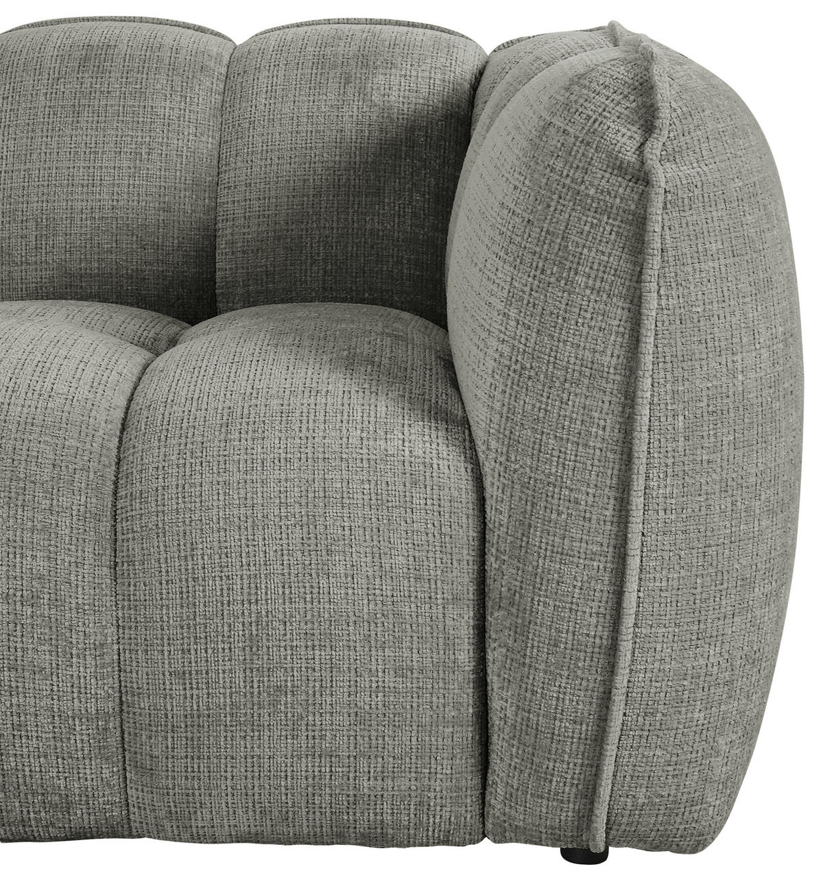 HÖRNSOFFA i chenille mörkgrå  - mörkgrå/svart, Klassisk, textil/plast (172/272cm) - MID.YOU