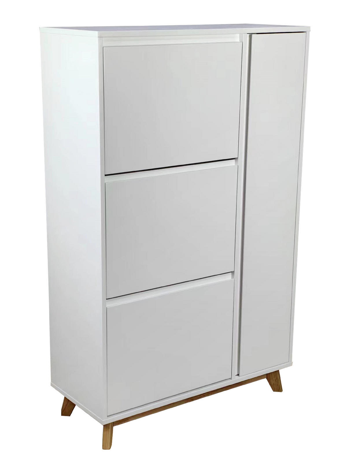 SCHUHKIPPER  in 80/128/34 cm  - Naturfarben/Weiß, Design, Holz/Holzwerkstoff (80/128/34cm) - Xora
