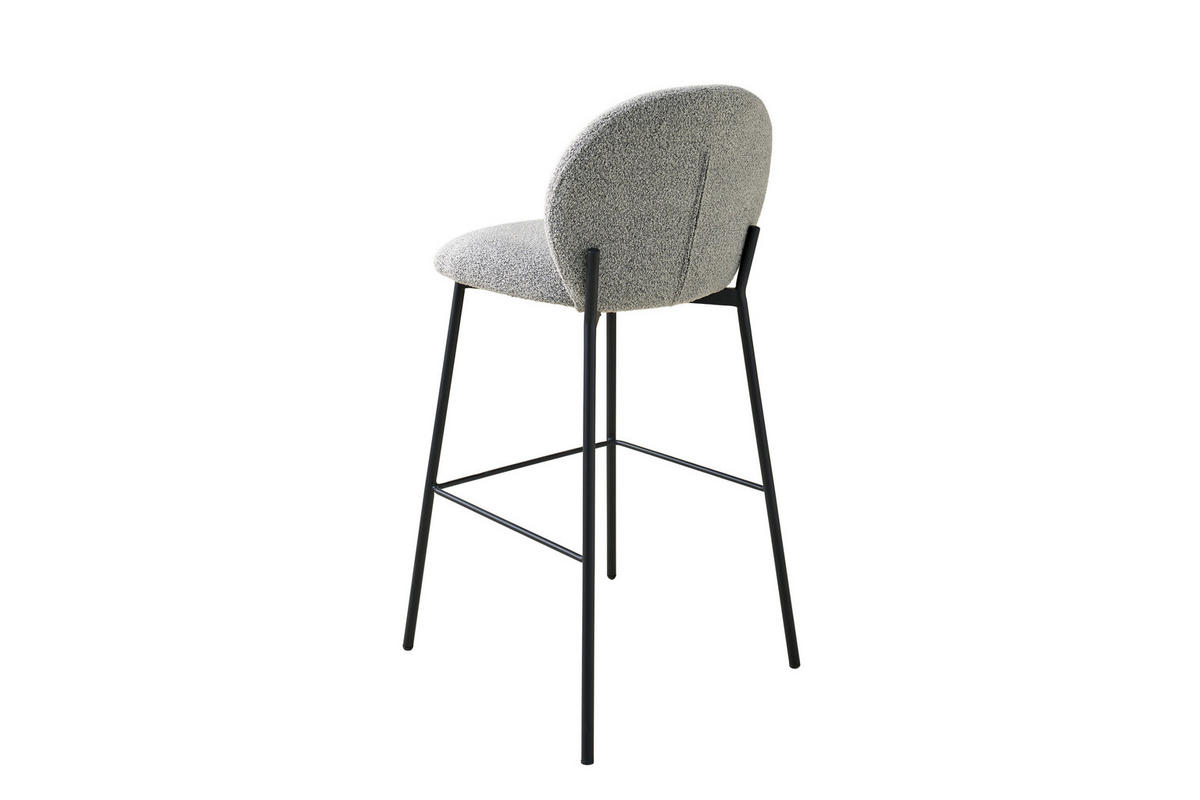 BARHOCKER-SET in Grau  - Schwarz/Grau, MODERN, Textil/Metall (47/102,7/52cm) - Schöner Wohnen