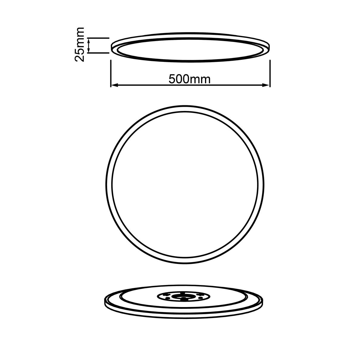 LED-PANEEL - Weiss/Schwarz, Basics, Kunststoff (50/3cm) - Brilliant