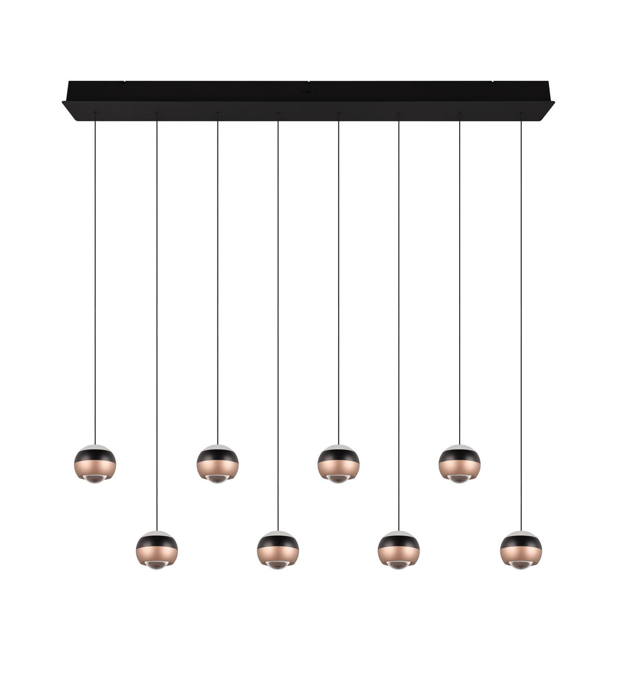 LED-PENDELLEUCHTE Orbit 150/13/200 cm   - Schwarz, Design, Metall (150/13/200cm) - Trio Leuchten