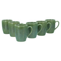 KAFFEEBECHERSET 6-teilig  - Grün, Trend, Keramik - Creatable