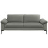3-SITZER-SOFA in Flachgewebe Graugrün  - Schwarz/Graugrün, Design, Textil/Metall (226/89/97cm) - Pure Home Lifestyle