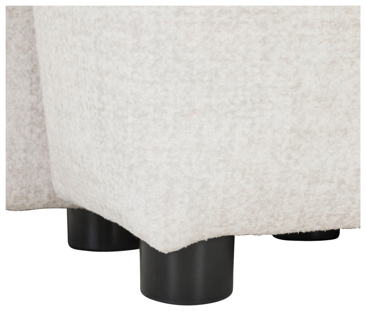 ECKSOFA Naturfarben Mikrofaser  - Schwarz/Naturfarben, KONVENTIONELL, Kunststoff/Textil (295/169cm) - Carryhome