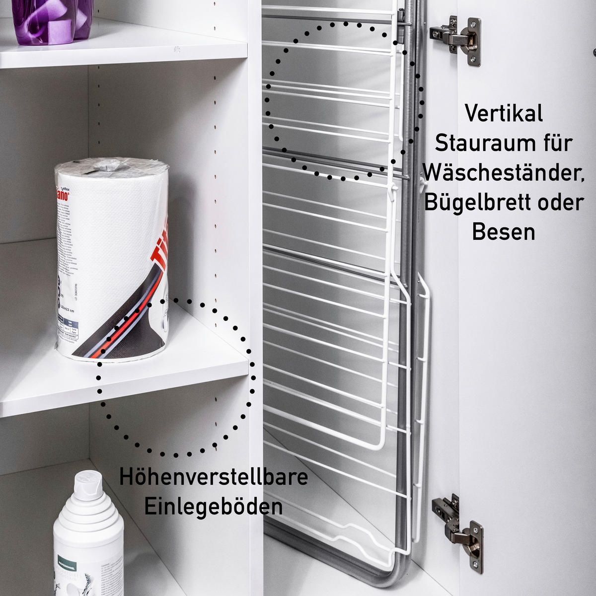 HAUSWIRTSCHAFTSRAUM 268/208/68 cm  in Weiß  - Weiß, MODERN, Holzwerkstoff (268/208/68cm) - home24