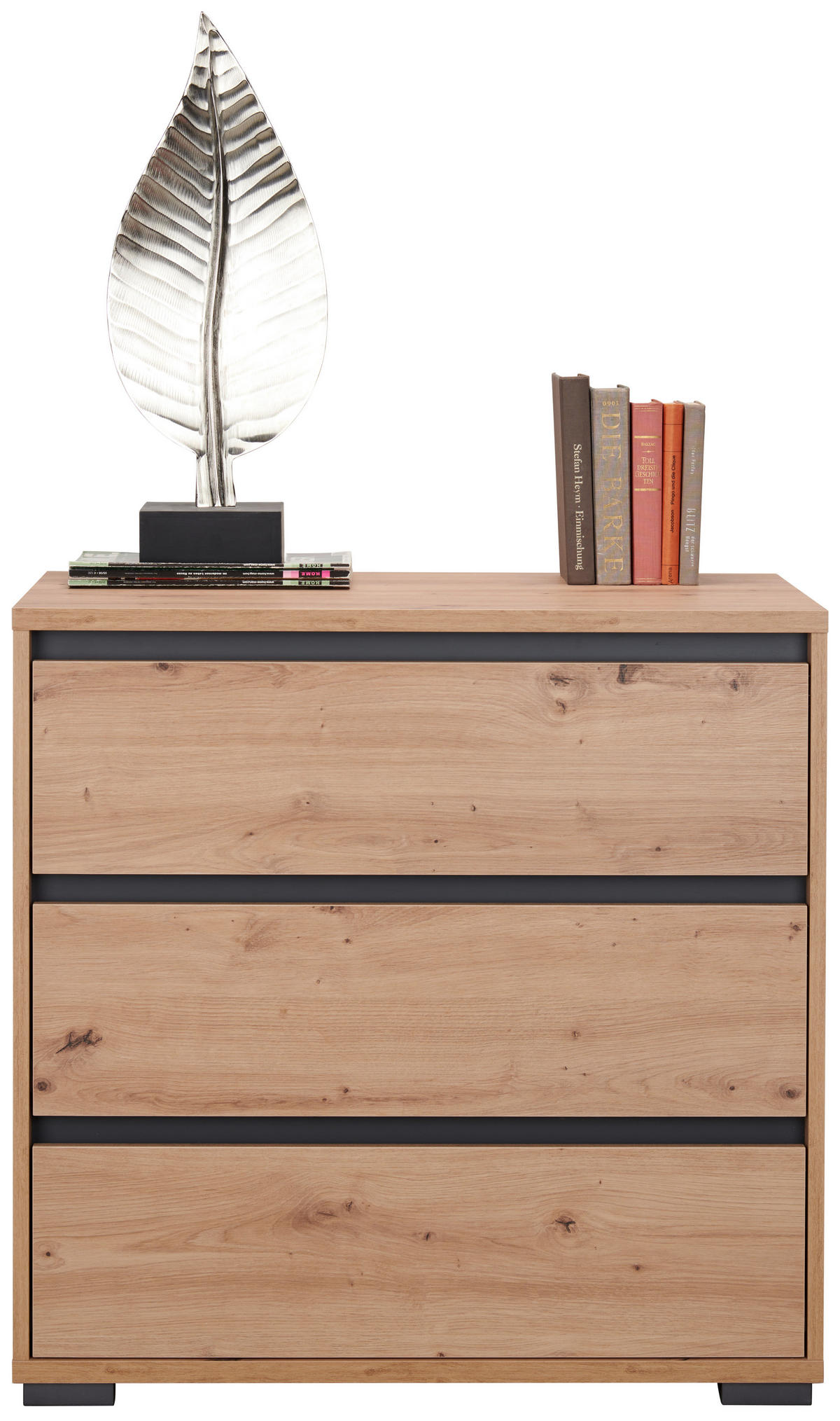 KOMMODE 80/79/48 cm  in Anthrazit, Eichefarben  - Eichefarben/Anthrazit, Design, Holzwerkstoff/Kunststoff (80/79/48cm) - Carryhome