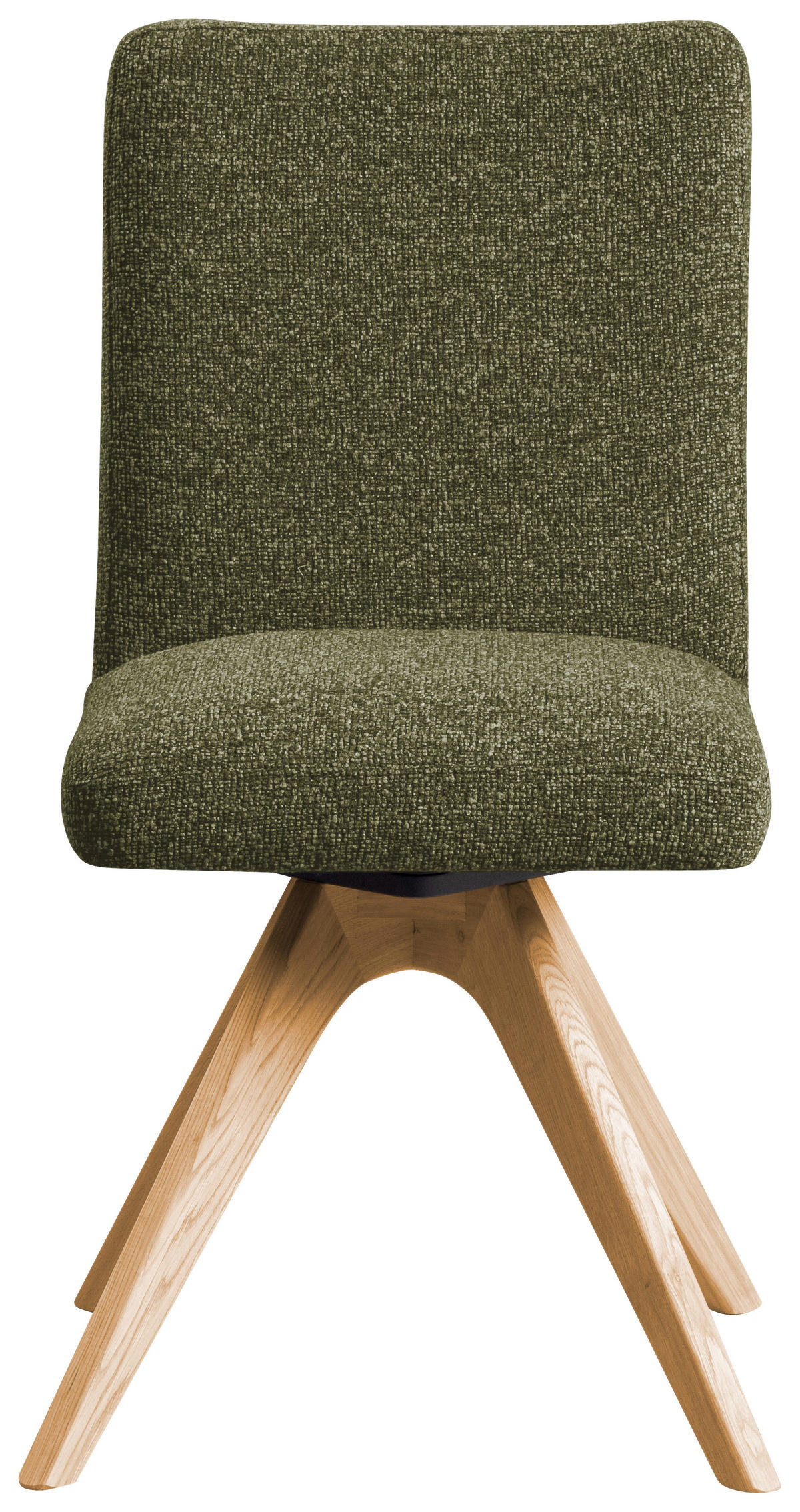 Stuhl drehbar - Eichefarben/Grün, KONVENTIONELL, Holz/Textil (47/89/60cm) - Linea Natura
