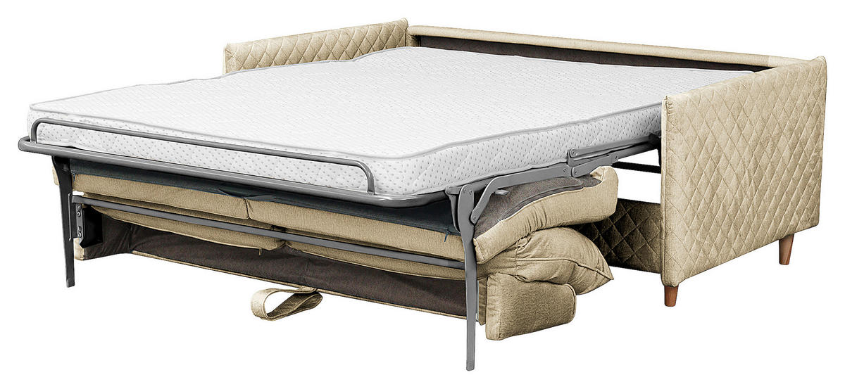 SCHLAFSOFA in Textil Beige  - Beige/Naturfarben, Design, Holz/Textil (175/95/103cm) - Livetastic