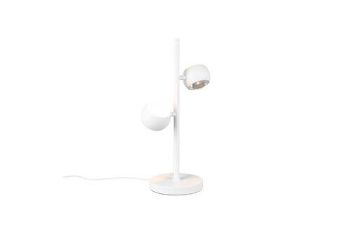 LED-TISCHLEUCHTE 26,5/50/16 cm   - Transparent/Weiß, Design, Kunststoff/Metall (26,5/50/16cm) - Musterring