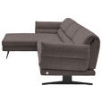 ECKSOFA  in Flachgewebe Greige  176-217/279-327 cm  - Greige/Schwarz, Design, Textil/Metall (176-217/279-327cm) - Dieter Knoll