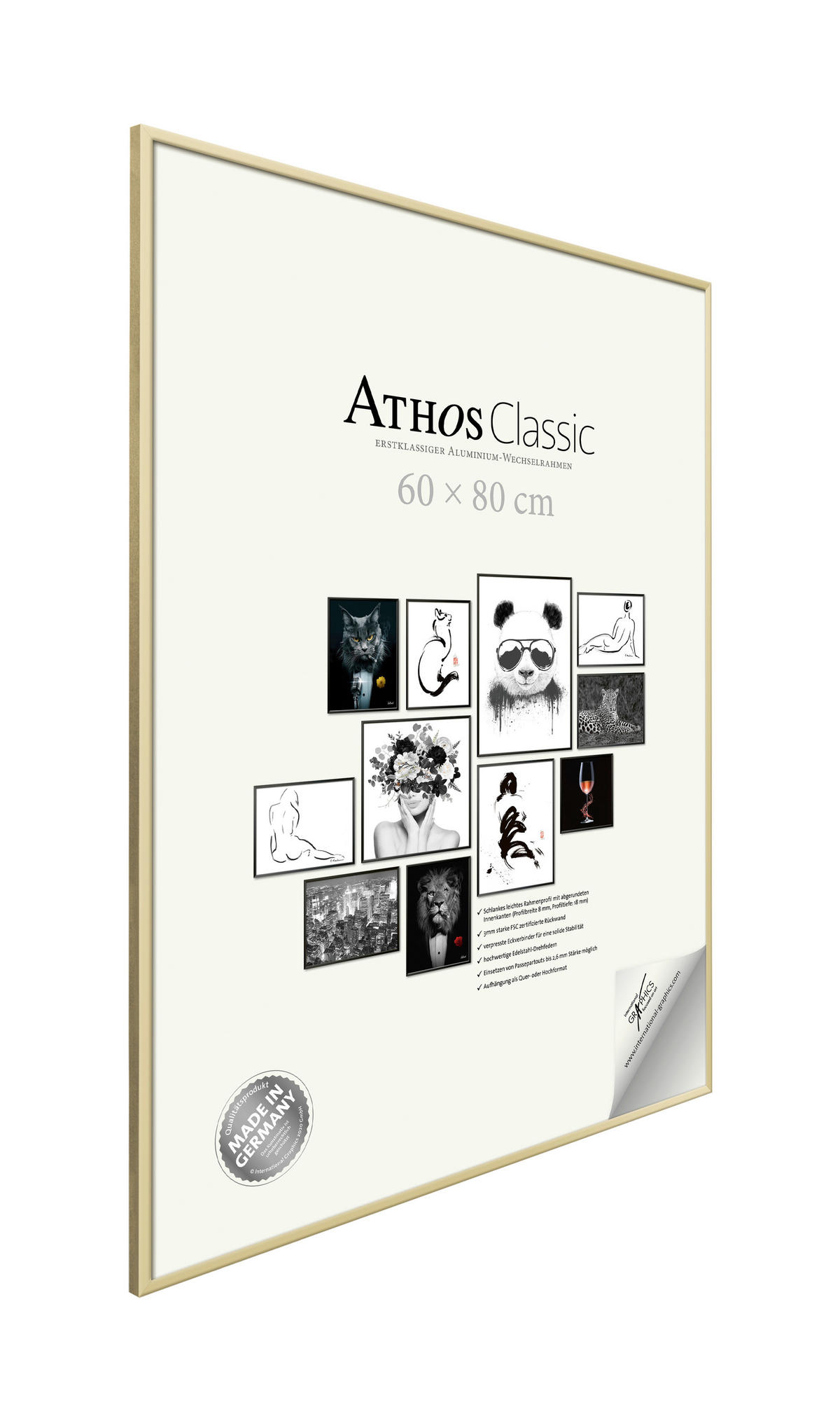 BILDERRAHMEN - Chromfarben, Basics, Papier/Holzwerkstoff (60/80/1,8cm)