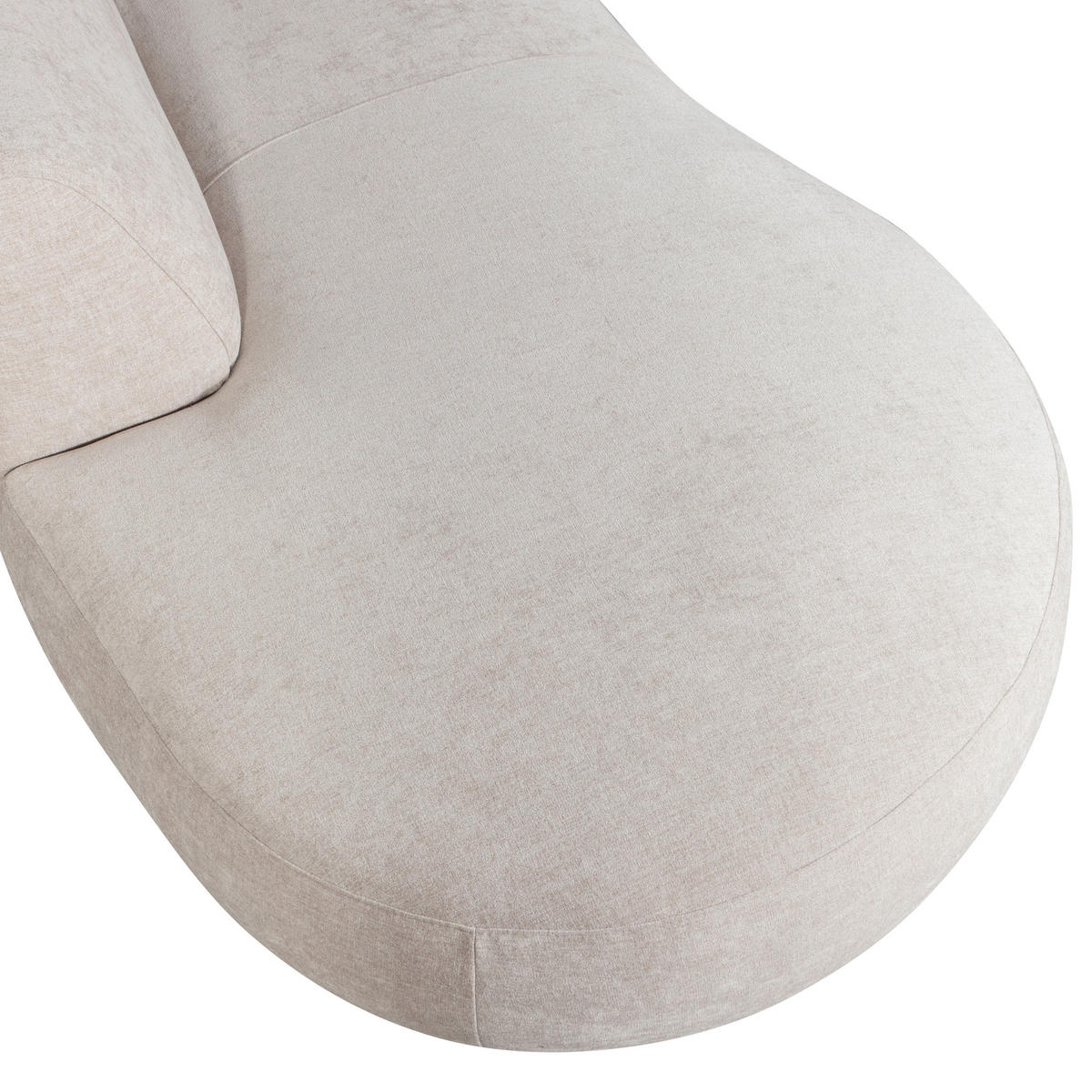 ECKSOFA Polly in Webstoff Sandfarben   - Sandfarben/Schwarz, Design, Kunststoff/Textil (245/353/150cm) - Livetastic