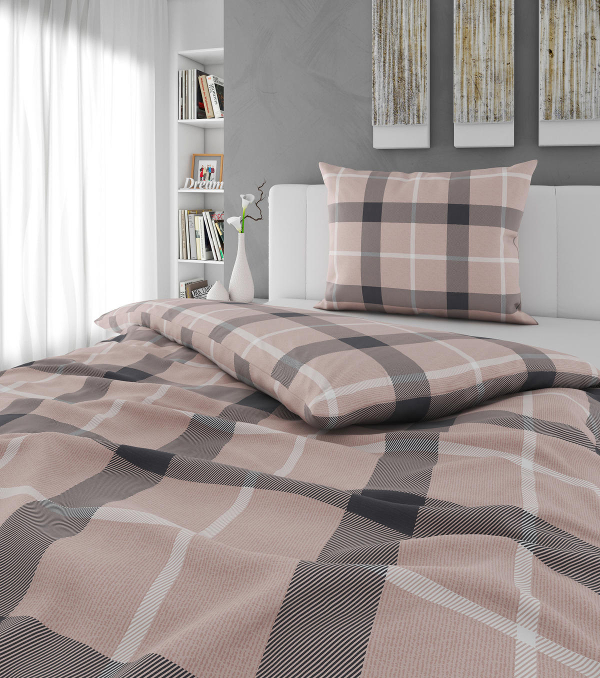 BETTWÄSCHE 2-teilig TERNET Flanell 140/200 cm  - Rosa, KONVENTIONELL, Textil (140/200cm) - Esposa
