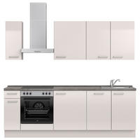 KÜCHENLEERBLOCK 240 cm   in Schieferfarben, Hellgrau  - Schieferfarben/Edelstahlfarben, MODERN, Holzwerkstoff/Metall (240cm) - Nobilia