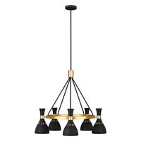 KRONLEUCHTER 81.3/89.3  cm    - Messingfarben/Schwarz, Konventionell, Metall (81.3/89.3 cm) - Elstead Lighting