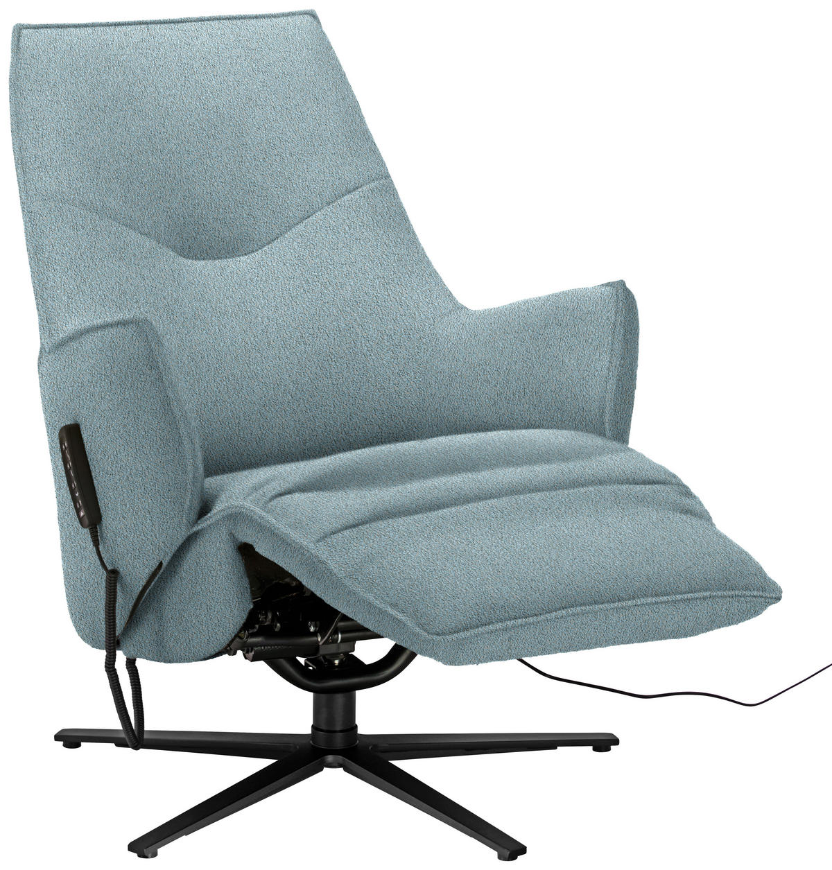 RELAXSESSEL in Textil Hellblau  - Anthrazit/Hellblau, Design, Textil/Metall (70/112/85cm) - Himolla