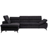 ECKSOFA in Mikrofaser Schwarz  - Schwarz, Design, Kunststoff/Textil (210/279cm) - Livetastic