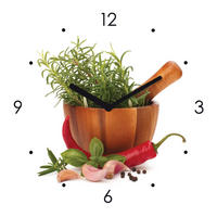 NÁSTĚNNÉ HODINY, vícebarevná, 20/20 cm - vícebarevná, Basics, sklo (20/20cm) - Euroart
