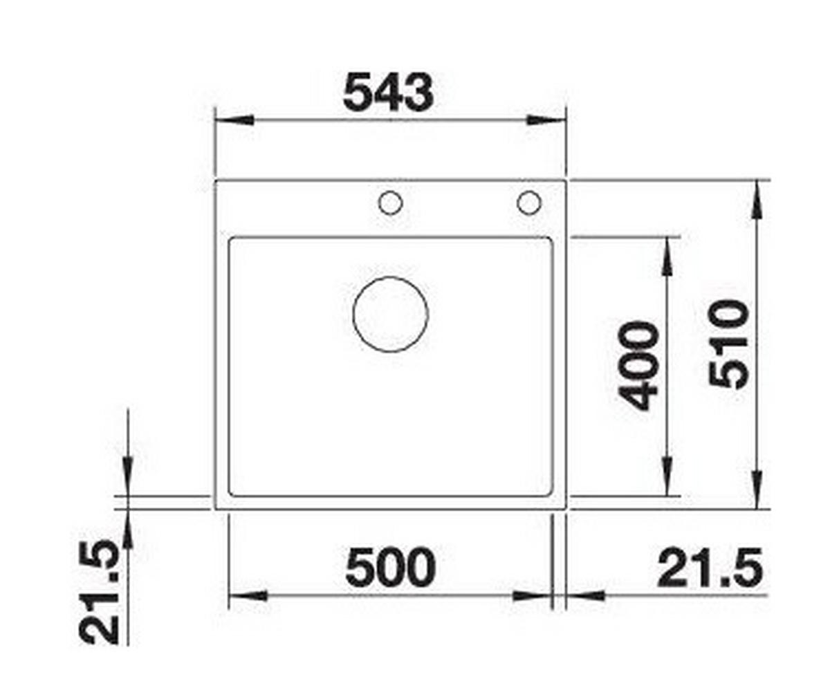 SPÜLE  - Anthrazit, Basics, Stein (54,3/20,3/51cm) - Blanco