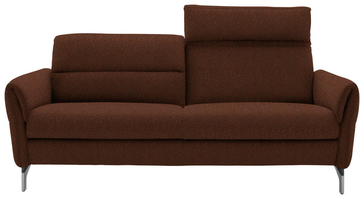 2-SITZER-SOFA in Flachgewebe Kupferfarben  - Nickelfarben/Kupferfarben, Design, Textil/Metall (186/87/100cm) - Schöner Wohnen